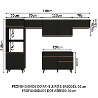 Cozinha Completa Madesa Reims: Preto e Elegância - imagem 2
