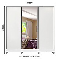 Guarda Roupa Casal Zurique: Espaço & Elegância - imagem 2