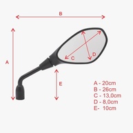 Retrovisor GVS BMW F800 Fixo Lente Convexa Premium - Elegância e Segurança para sua Yamaha - imagem 4