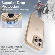 JETech Capa Matte para iPhone 16 Pro Max: Proteção Militar, Design Fosco e Elegância - imagem 4