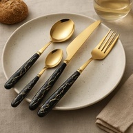 Conjunto de Talheres em Aço Inoxidável 24 Peças - Design Elegante e Durável - imagem 2