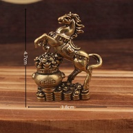 Estátua de Cavalo do Zodíaco Chinês em Bronze - Decoração Elegante para Sala de Estar e Escritório - imagem 3