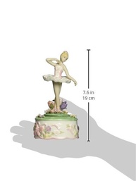 Estatueta Musical Bailarina em Porcelana - Cosmos 96206 | Decoração Elegante com Som - imagem 3