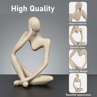 Mini Escultura em Resina Pensador Esquerda - Design Moderno e Elegante - imagem 5