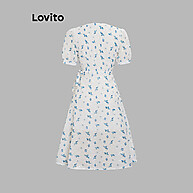 Vestido Feminino Branco com Estampa Floral e Amarração Elegante - imagem 2
