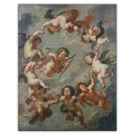 Reprodução de Arte em Tela - Peter Paul Rubens Putti | Decoração de Parede Elegante 70x90cm - imagem 2