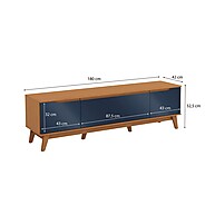 Rack Kappesberg 180cm: Canela e Azul Elegante - imagem 2