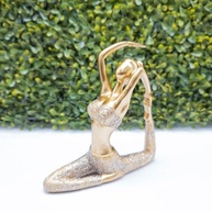 Bailarina Decorativa Dourada - Estátua Elegante para Decoração de Ambientes Zen e Modernos - imagem 3