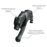Estatueta Geométrica Leopardo em Resina - Decoração Elegante para Casa e Escritório - imagem 5