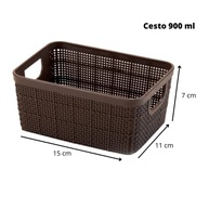 Kit 3 Cestos Organizadores Rattan Multiuso - Design Elegante e Prático - imagem 3