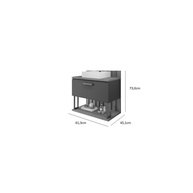 Gabinete Suspenso 60cm Mari: Cimento Elegante - imagem 2