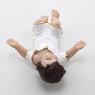 Imagem Menino Jesus em Resina Branca - 12 cm | Decoração Religiosa Elegante - imagem 5