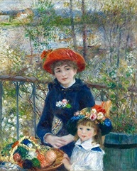As Duas Irmãs (No Terraço) - Reprodução em Canvas 30x37cm - Obra de Renoir para Decoração Elegante - imagem 1