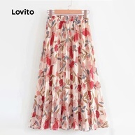 Saia Plissada Floral Lovito: Boho e Elegante - imagem 2