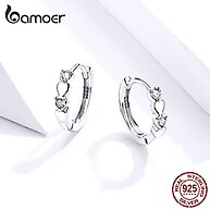 Brinco Bamoer Prata 925: Coração Brilhante e Elegante - imagem 2