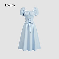 Vestido Lovito Liso com Cadarço: Casual e Elegante - imagem 2