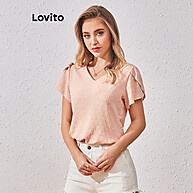 Blusa Feminina Lovito com Babado: Estilo Casual e Elegante - imagem 2