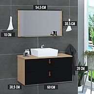 Armário de Banheiro Berlim 60cm: Completo e Elegante - imagem 2