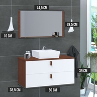 Armário de Banheiro Berlim 80cm: Completo e Elegante - imagem 2