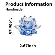 Estatueta de Cristal Azul com Design Floral - Decoração Elegante para Casa e Escritório - imagem 3