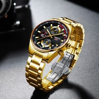 NIBOSI: Relógio Masculino Dourado e Elegante - imagem 2