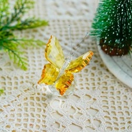 Borboleta Voadora de Cristal Amarela - Decoração Elegante e Colecionável em Cristal K9 - imagem 5