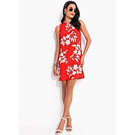 Vestido Floral Vermelho Quintess: Leve e Elegante - imagem 2