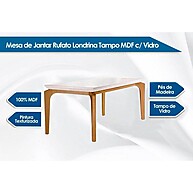 Mesa de Jantar Londrina 120cm + 4 Cadeiras Jade – Estilo Moderno e Elegante - imagem 2