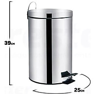 Lixeira com pedal e balde interno Inox 12L – Prática e elegante! - imagem 2