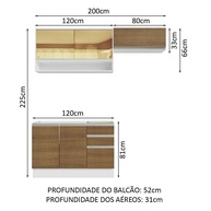 Cozinha Compacta 200cm Madesa Glamy: Prática e Elegante - imagem 2
