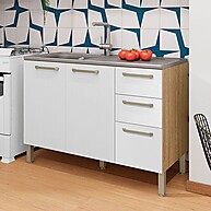 Balcão de Cozinha 120cm: Boreal, Prático e Elegante! - imagem 2