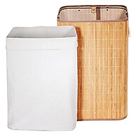 Cesto Bambu para Roupas Suja com Forro – Prático e Elegante! - imagem 2