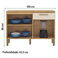Balcão de Cozinha 1,20m Versalhes: Prático e Elegante - imagem 2