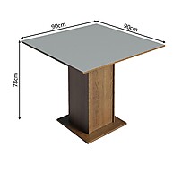 Mesa de Jantar Quadrada Madesa 5363: Rustic e Elegante - imagem 2