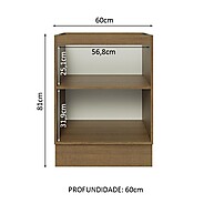 Balcão de Cozinha Madesa Lux 60cm: Rustic e Elegante - imagem 2