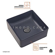 Cuba de Banheiro Cinza Fosco: Design Slim e Elegante - imagem 2