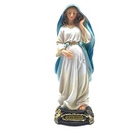 Imagem de Nossa Senhora Maria Grávida em Resina – 12 cm | Decoração Religiosa Elegante - imagem 2