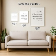 Quadro Decorativo Josué 24:15 - Inspire Sua Fé com Moldura Elegante | Frases Bíblicas para Decoração Religiosa - imagem 3