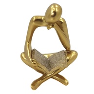 Leitor Estatueta Decorativa Abstrata - Homem que Lê | Decoração Elegante Resina DOL04 - imagem 1