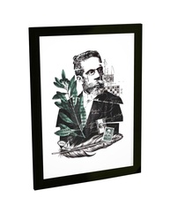 Quadro Decorativo Machado de Assis - Moldura Elegante para Amantes da Literatura - imagem 1