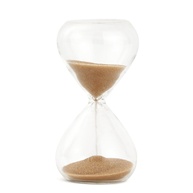 Ampulheta Decorativa em Vidro Areia Marrom 3 Minutos 8cm - Timer Elegante para Ambientes Modernos - imagem 1