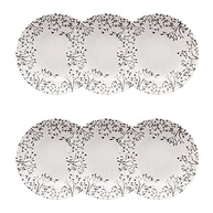 Pratos Fundos Oxford UNNI Lilac - 6 Peças em Cerâmica com Design Floral Elegante - imagem 3