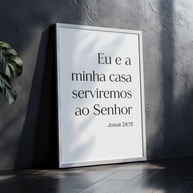 Quadro Decorativo Josué 24:15 - Inspire Sua Fé com Moldura Elegante | Frases Bíblicas para Decoração Religiosa - imagem 4
