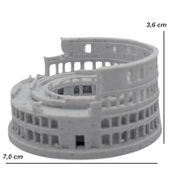 Coliseu de Roma 3D Moderno em Branco - Decoração Elegante com Toque Histórico - imagem 4