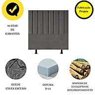 Cabeceira Estofada Casal 140cm: Suede Elegante - imagem 2