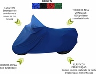 Capa de Tecido Premium para Triumph Scrambler/Street Twin - Proteção Azul Elegante - imagem 5