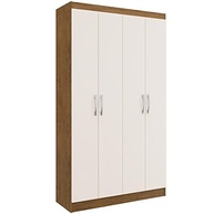 Armário Multiuso 4 Portas Dueto 5000 - Design Elegante Off White/Nogueira para Organização Inteligente - imagem 5