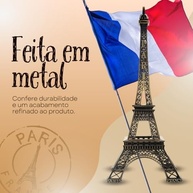 Torre Eiffel Decorativa Metálica 25cm - Charme Francês para Ambientes Elegantes - imagem 4