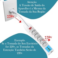 Extensão Elétrica 2m Bivolt: 5 Tomadas + USB-C PD para Máxima Conexão! - imagem 5