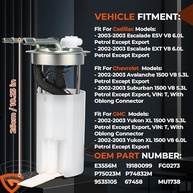 Bomba de Combustível Elétrica Módulo Completo para Cadillac Escalade ESV 2003 V8 6.0L - Substituição Direta E3556M - imagem 3